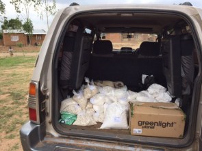 Car loaded to deliver inputs